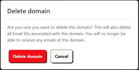 Your domain delete