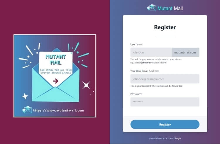 Mutant Mail Register